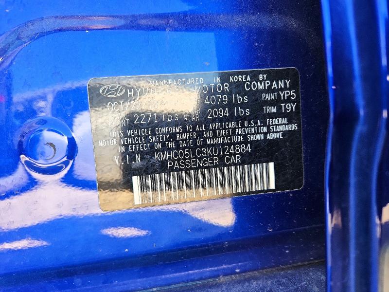 Aukcja sprzedaży 2019 Hyundai Ioniq, vin: KMHC05LC3KU124884, numer aukcji: 53068756