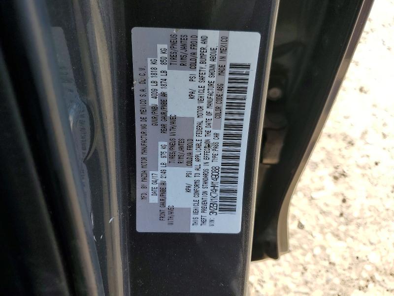 53364056 :رقم المزاد ، 3MZBN1K74HM149088 vin ، 2017 Mazda 3 مزاد بيع