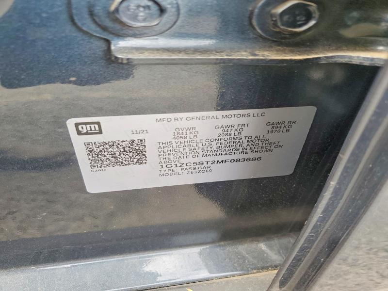 Продаж на аукціоні авто 2021 Chevrolet Malibu, vin: 1G1ZC5ST2MF083686, номер лоту: 54584746