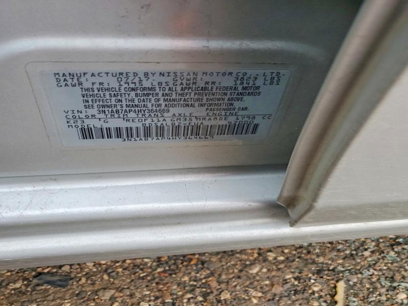 54634026 :رقم المزاد ، 3N1AB7AP4HY364669 vin ، 2017 Nissan Sentra مزاد بيع