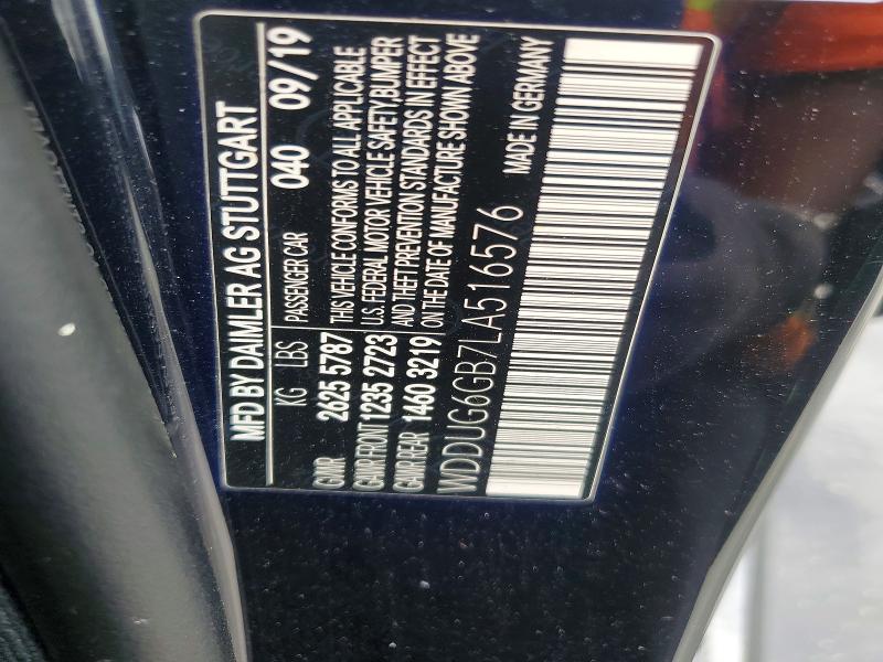 Продажа на аукционе авто 2020 Mercedes-benz S, vin: WDDUG6GB7LA516576, номер лота: 53513456