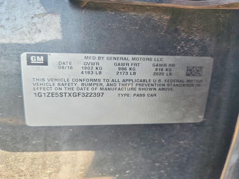 Aukcja sprzedaży 2016 Chevrolet Malibu, vin: 1G1ZE5STXGF322397, numer aukcji: 55037756