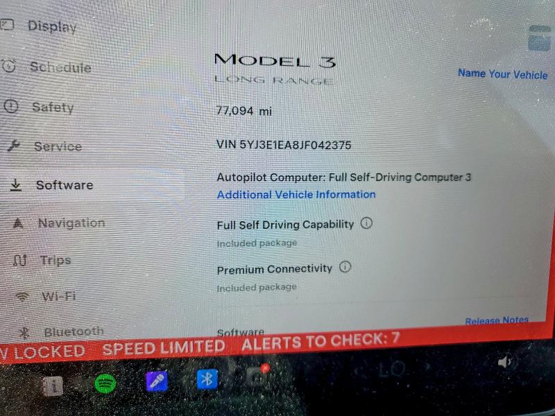 2018 Tesla Model 3 მანქანა იყიდება აუქციონზე, vin: 5YJ3E1EA8JF042375, აუქციონის ნომერი: 52330726