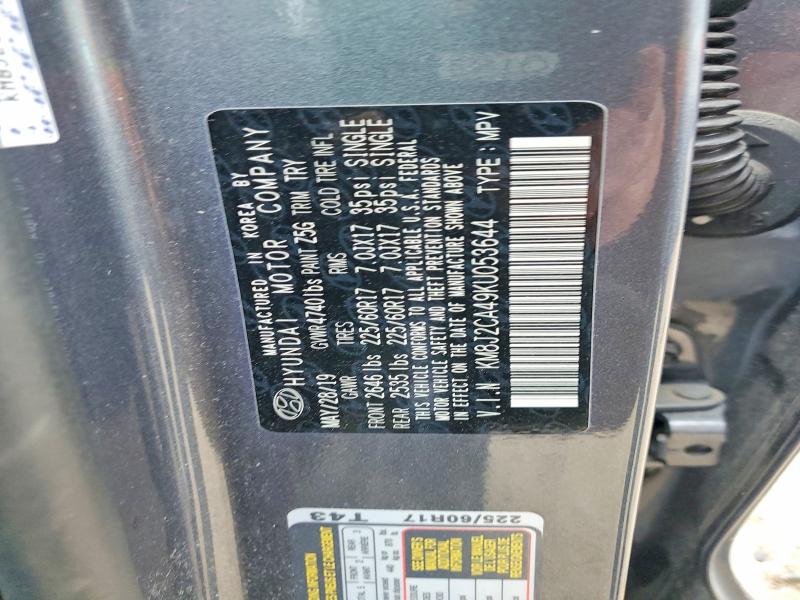 2019 Hyundai Tucson მანქანა იყიდება აუქციონზე, vin: KM8J2CA49KU053644, აუქციონის ნომერი: 53197696