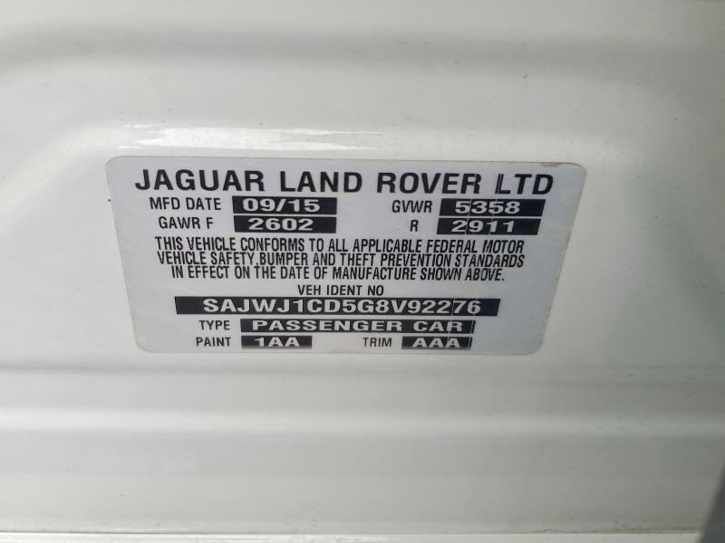 Продажа на аукционе авто 2016 Jaguar Xj, vin: SAJWJ1CD5G8V92276, номер лота: 55059506