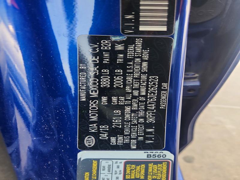 Auction sale of the 2018 Kia Forte, vin: 3KPFL4A76JE262523, lot number: 54423076