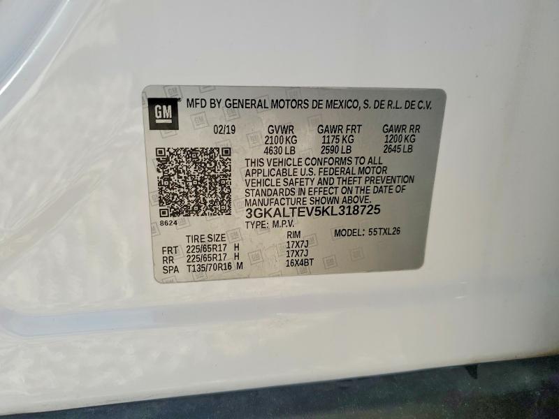 52872136 :رقم المزاد ، 3GKALTEV5KL318725 vin ، 2019 Gmc Terrain مزاد بيع