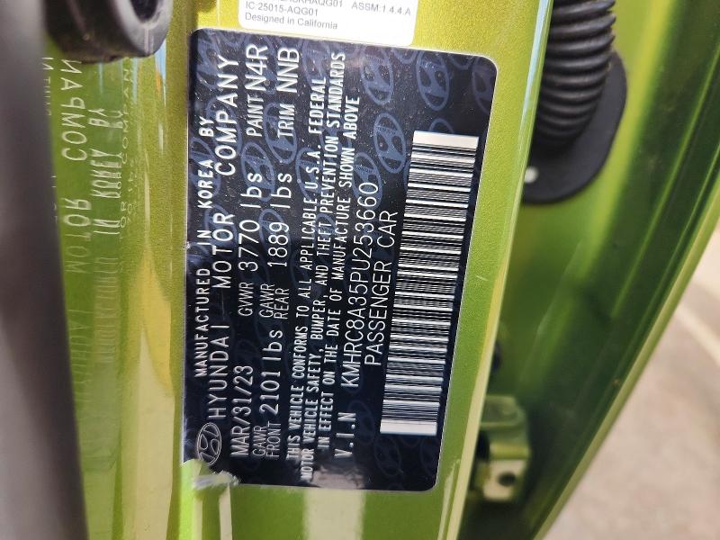 52475366 :رقم المزاد ، KMHRC8A35PU253660 vin ، 2023 Hyundai Venue مزاد بيع