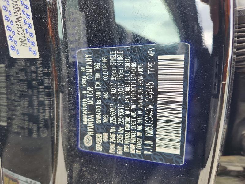 Продажа на аукционе авто 2021 Hyundai Tucson, vin: KM8J2CA47MU346445, номер лота: 54172326
