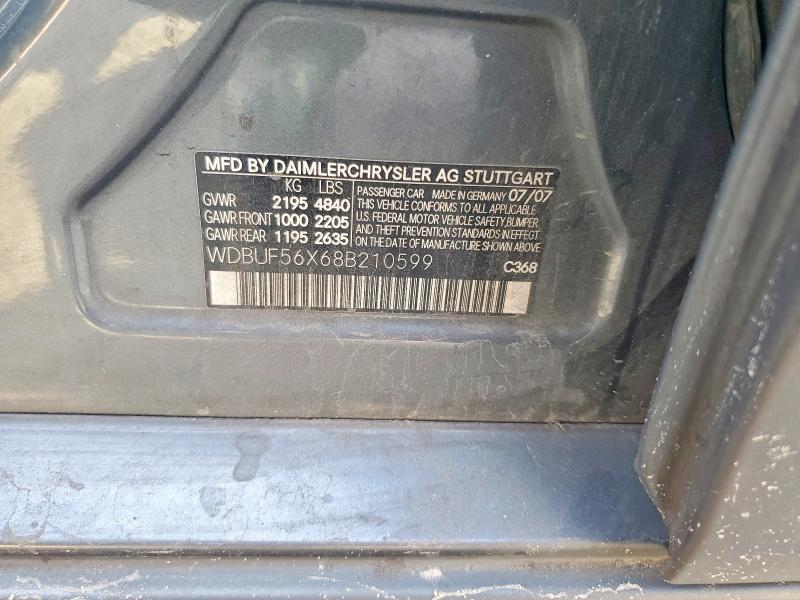 Aukcja sprzedaży 2008 Mercedes-benz E, vin: WDBUF56X68B210599, numer aukcji: 52752816