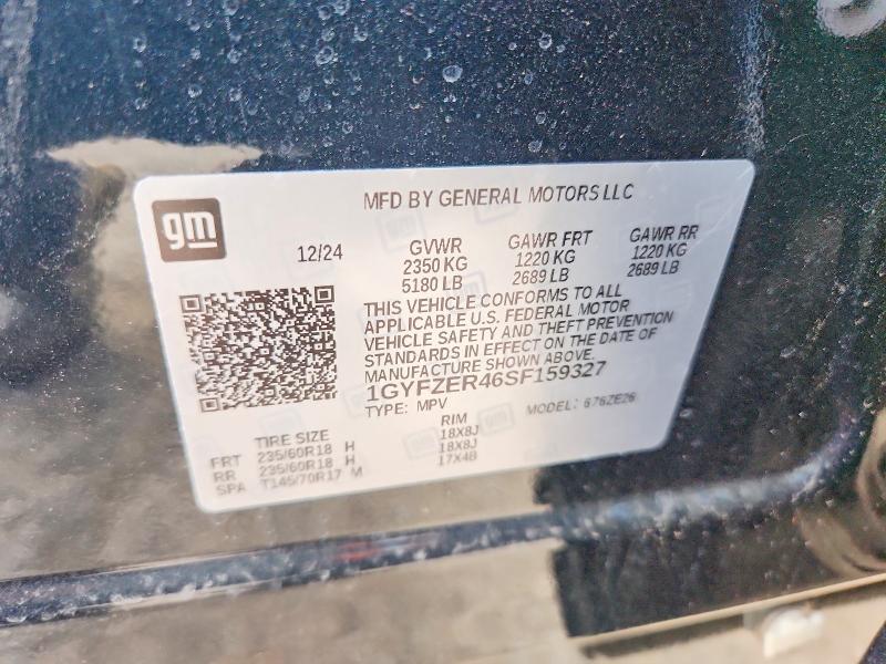 52964886 :رقم المزاد ، 1GYFZER46SF159327 vin ، 2025 Cadillac Xt4 مزاد بيع