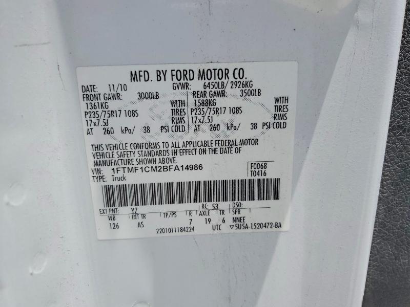 Aukcja sprzedaży 2011 Ford F150, vin: 1FTMF1CM2BFA14986, numer aukcji: 55055746