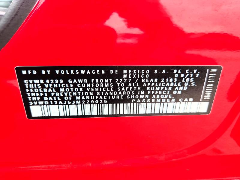 Auction sale of the 2018 Volkswagen Jetta, vin: 3VWD17AJ5JM229025, lot number: 54684566