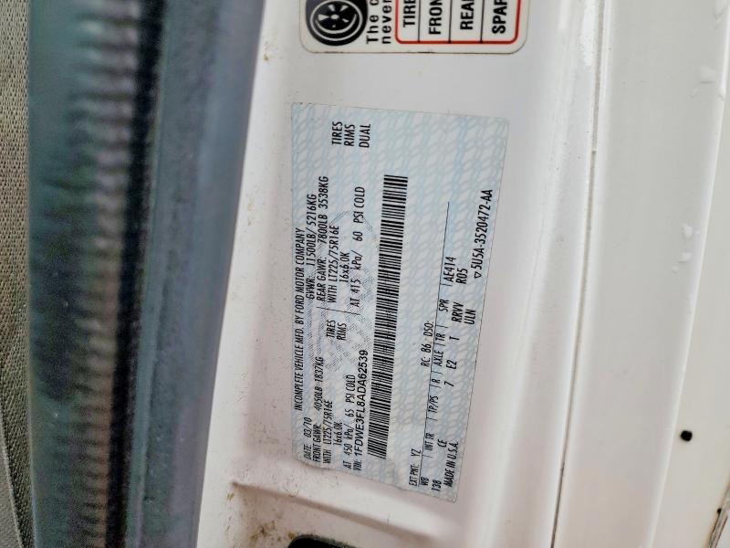 51883766 :رقم المزاد ، 1FDWE3FL8ADA62539 vin ، 2010 Ford Econoline مزاد بيع