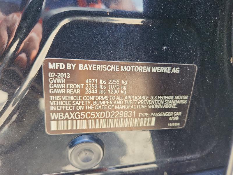 Aukcja sprzedaży 2013 Bmw 528, vin: WBAXG5C5XDD229831, numer aukcji: 54340516
