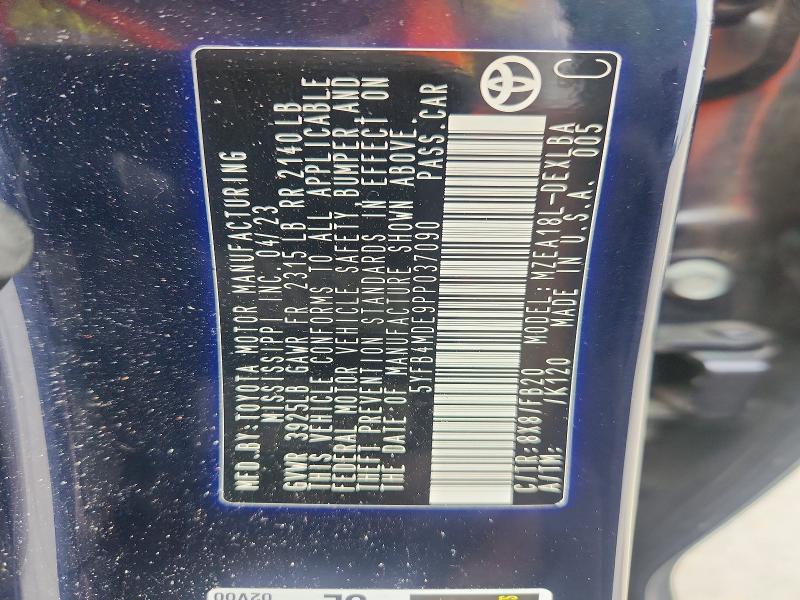 52140246 :رقم المزاد ، 5YFB4MDE9PP037090 vin ، 2023 Toyota Corolla مزاد بيع