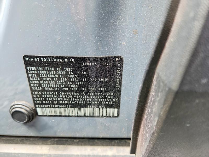 51265976 :رقم المزاد ، WVGKMPE2XMP060120 vin ، 2021 Volkswagen Id.4 مزاد بيع