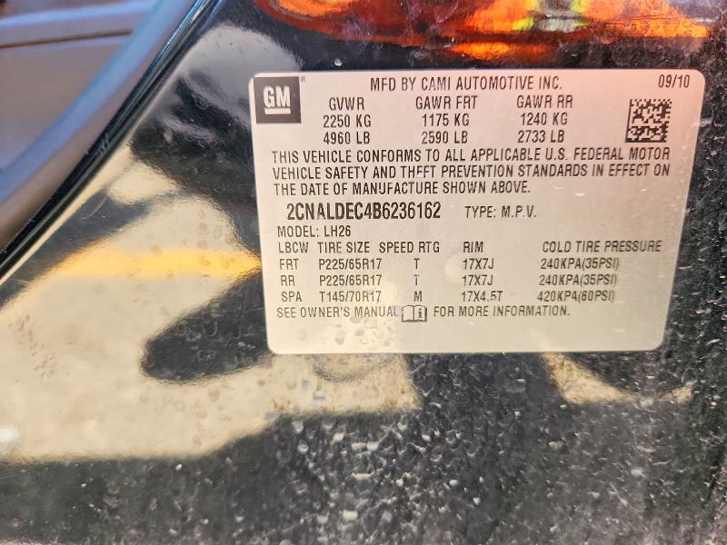 52519886 :رقم المزاد ، 2CNALDEC4B6236162 vin ، 2011 Chevrolet Equinox مزاد بيع