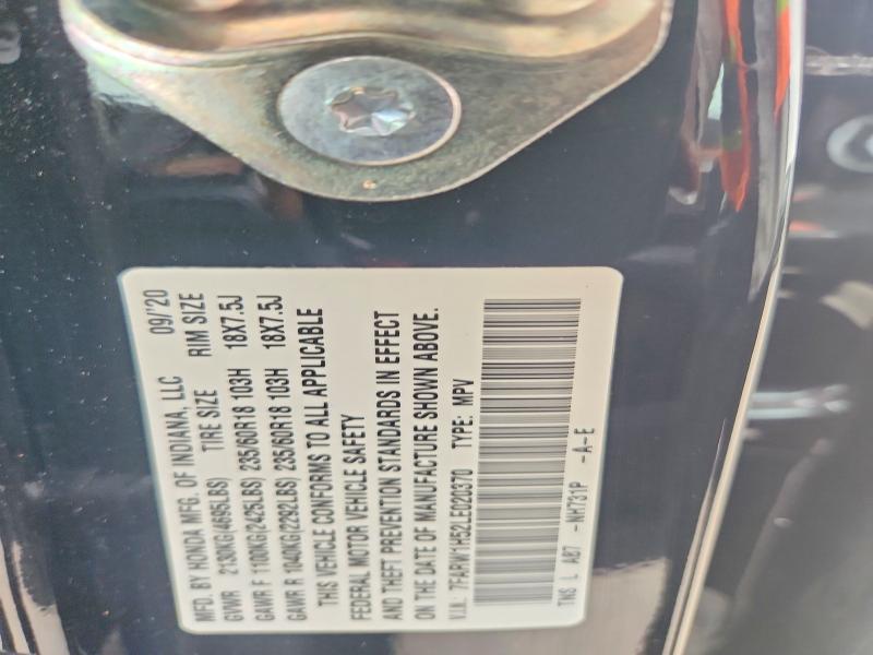 Продаж на аукціоні авто 2020 Honda Cr-v, vin: 7FARW1H52LE020370, номер лоту: 52022586