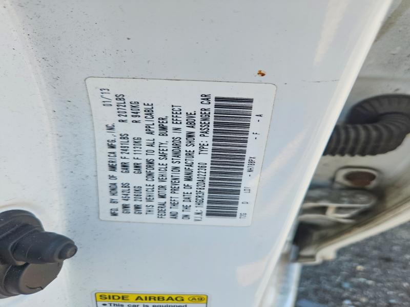 52807966 :رقم المزاد ، 1HGCR3F82DA022360 vin ، 2013 Honda Accord مزاد بيع