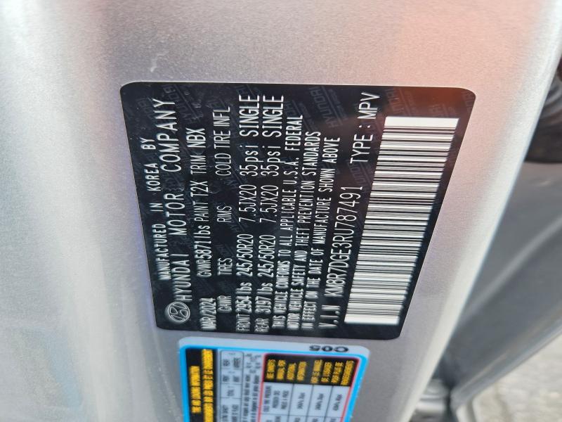2024 Hyundai Palisade მანქანა იყიდება აუქციონზე, vin: KM8R7DGE3RU787491, აუქციონის ნომერი: 55012596
