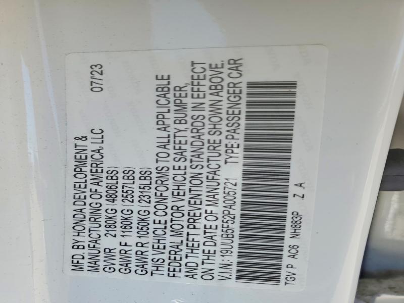Продажа на аукционе авто 2023 Acura Tlx, vin: 19UUB5F52PA005721, номер лота: 50940976
