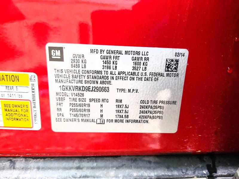 Продаж на аукціоні авто 2014 Gmc Acadia, vin: 1GKKVRKD9EJ290663, номер лоту: 52598736