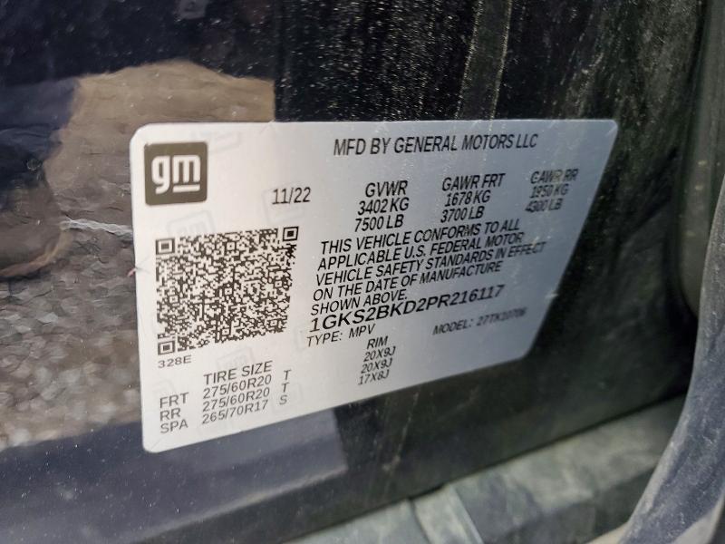 Aukcja sprzedaży 2023 Gmc Yukon, vin: 1GKS2BKD2PR216117, numer aukcji: 52806936
