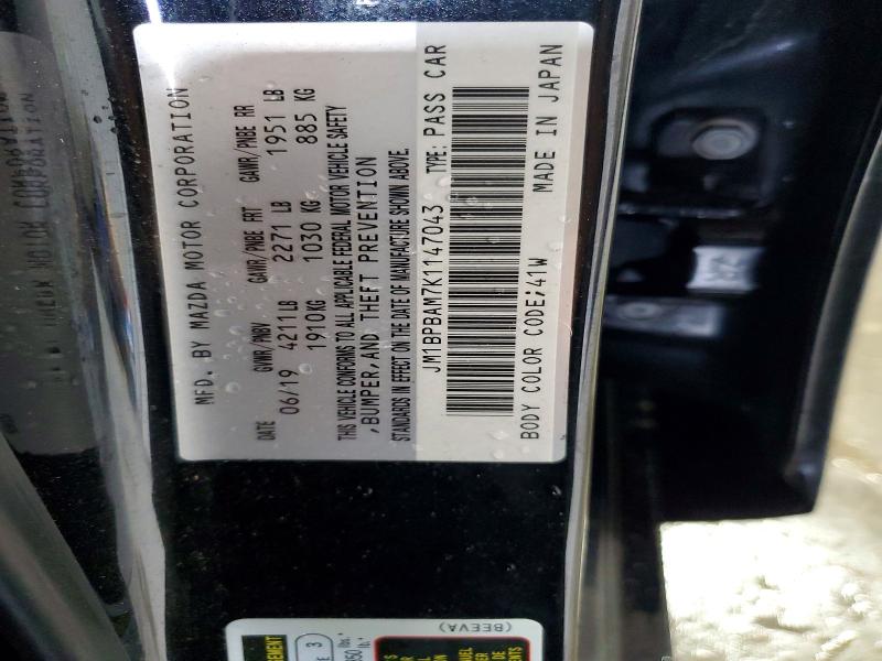 Aukcja sprzedaży 2019 Mazda 3, vin: JM1BPBAM7K1147043, numer aukcji: 54659636