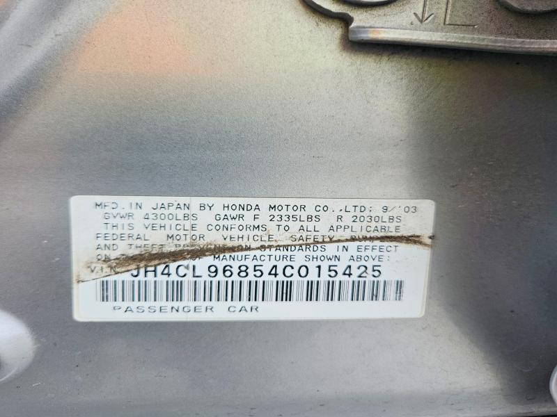 55229066 :رقم المزاد ، JH4CL96854C015425 vin ، 2004 Acura Tsx مزاد بيع