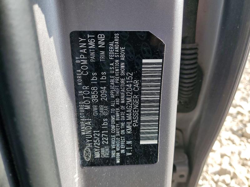 Продаж на аукціоні авто 2021 Hyundai Elantra, vin: KMHLM4AG2MU204152, номер лоту: 52913086