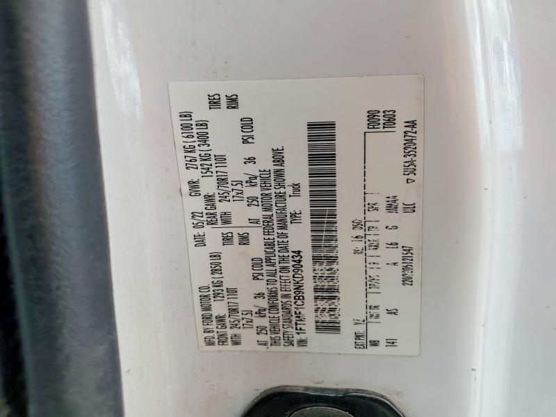 Продаж на аукціоні авто 2022 Ford F150, vin: 1FTMF1CB9NKD90434, номер лоту: 55419556