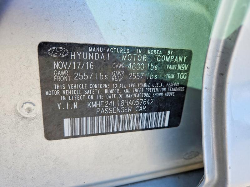 Aukcja sprzedaży 2017 Hyundai Sonata Hybrid, vin: KMHE24L18HA057642, numer aukcji: 52552836