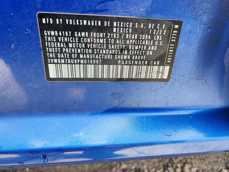 Aukcja sprzedaży 2023 Volkswagen Jetta, vin: 3VWBM7BU8PM016067, numer aukcji: 53905096