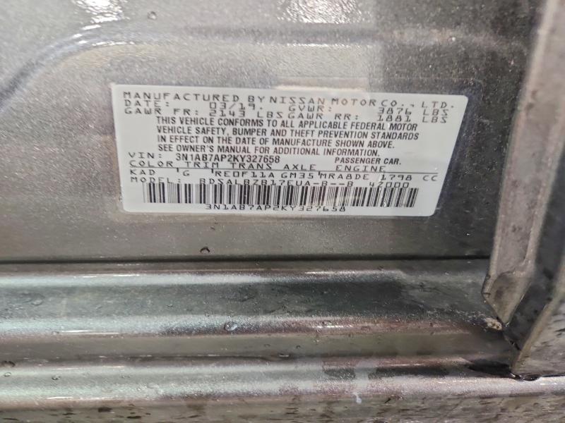 Aukcja sprzedaży 2019 Nissan Sentra, vin: 3N1AB7AP2KY327658, numer aukcji: 54221456