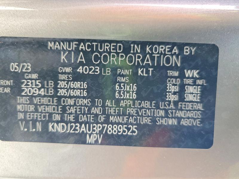 2023 Kia Soul მანქანა იყიდება აუქციონზე, vin: KNDJ23AU3P7889525, აუქციონის ნომერი: 54169616