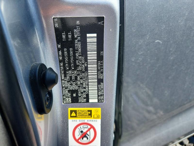 Aukcja sprzedaży 2016 Toyota Highlander, vin: 5TDDKRFH9GS327663, numer aukcji: 53448906
