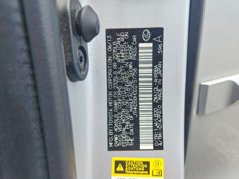 Продажа на аукционе авто 2013 Lexus Ct, vin: JTHKD5BH0D2157758, номер лота: 55405486