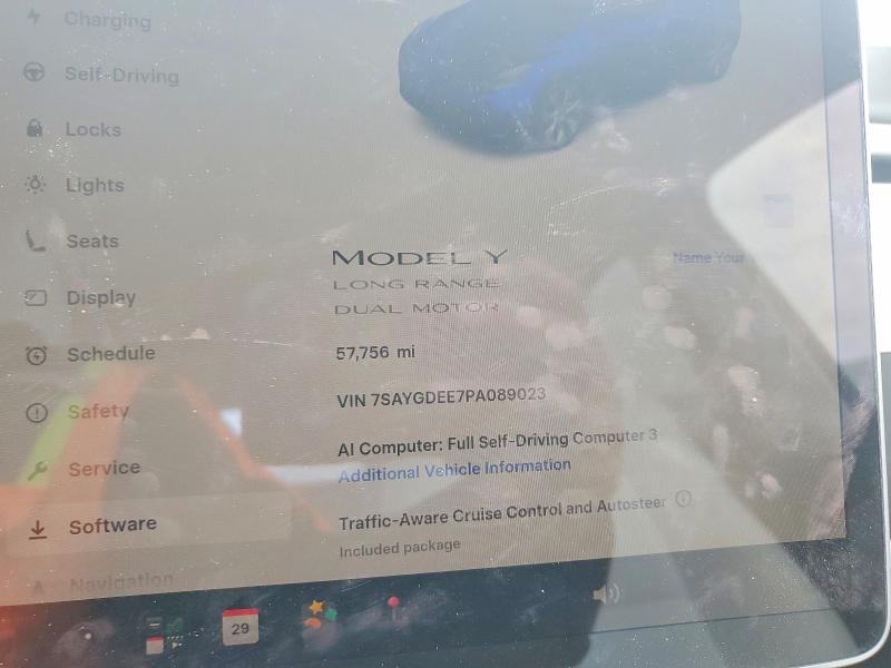2023 Tesla Model Y მანქანა იყიდება აუქციონზე, vin: 7SAYGDEE7PA089023, აუქციონის ნომერი: 55515486