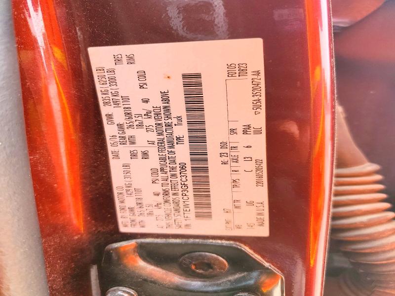 Продаж на аукціоні авто 2016 Ford F150, vin: 1FTEW1CP3GFC37060, номер лоту: 54795246