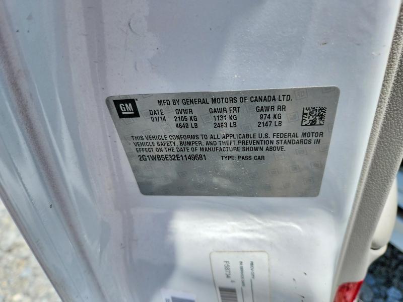 Продаж на аукціоні авто 2014 Chevrolet Impala Limited, vin: 2G1WB5E32E1149681, номер лоту: 52470386
