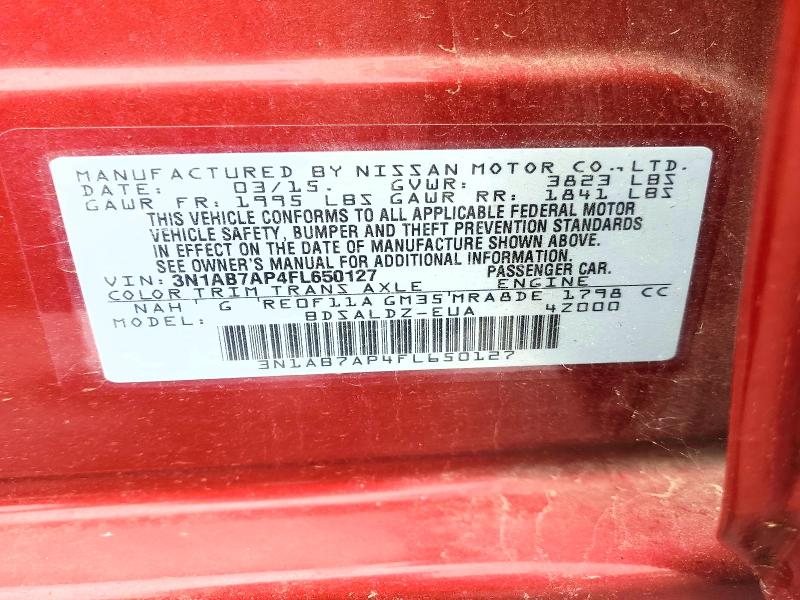 Aukcja sprzedaży 2015 Nissan Sentra, vin: 3N1AB7AP4FL650127, numer aukcji: 55364106