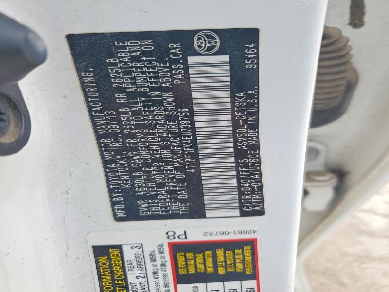 Продаж на аукціоні авто 2014 Toyota Camry, vin: 4T1BF1FK4EU738756, номер лоту: 51921916