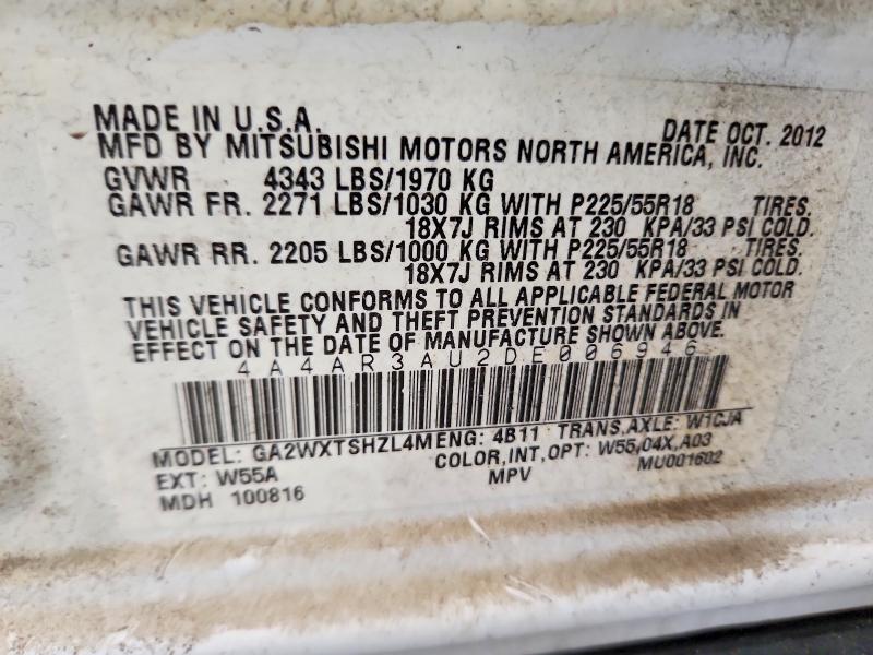 Продаж на аукціоні авто 2013 Mitsubishi Outlander Sport, vin: 4A4AR3AU2DE006946, номер лоту: 52671256