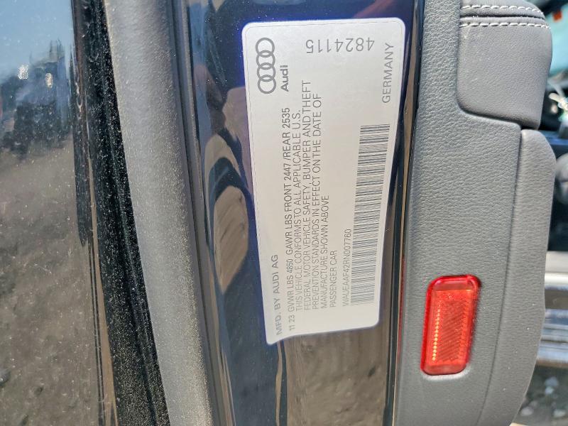 Продажа на аукционе авто 2024 Audi A4, vin: WAUEAAF42RN007760, номер лота: 53819106