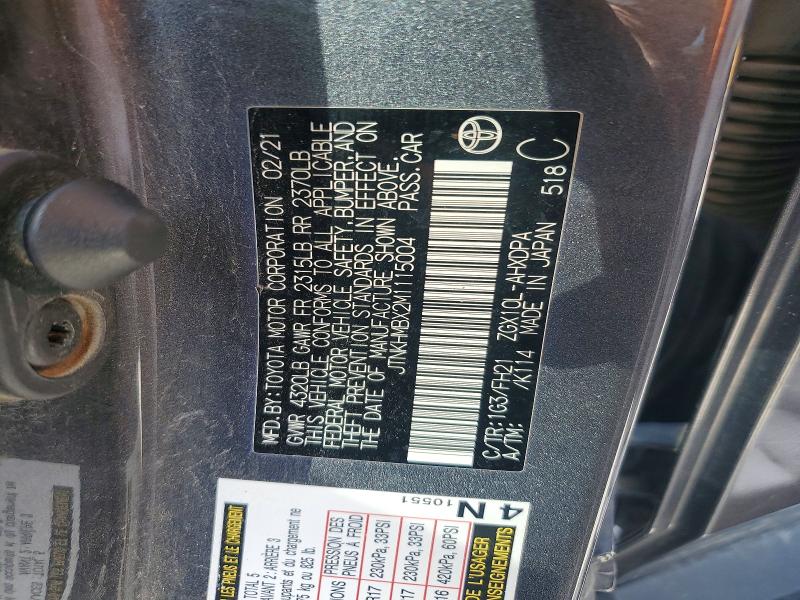 Продаж на аукціоні авто 2021 Toyota C-hr, vin: JTNKHMBX2M1115004, номер лоту: 53056716