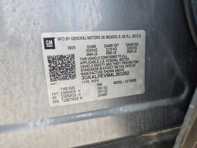 55239846 :رقم المزاد ، 3GKALPEV9ML301002 vin ، 2021 Gmc Terrain مزاد بيع