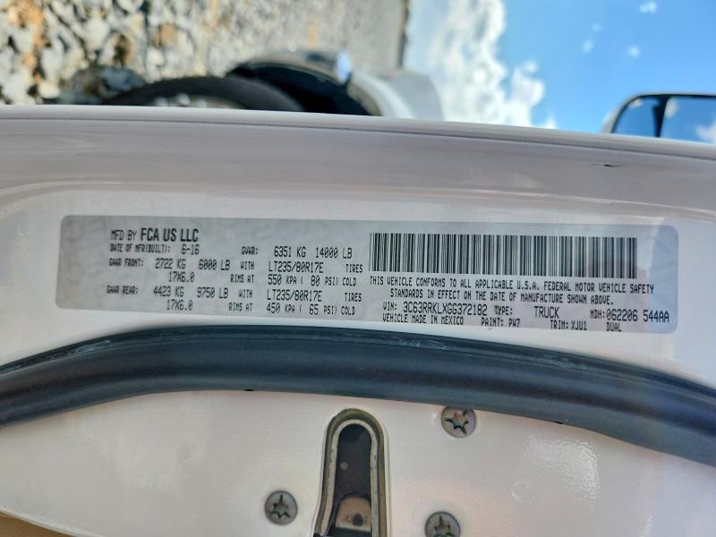 54877586 :رقم المزاد ، 3C63RRKLXGG372182 vin ، 2016 Ram 3500 مزاد بيع