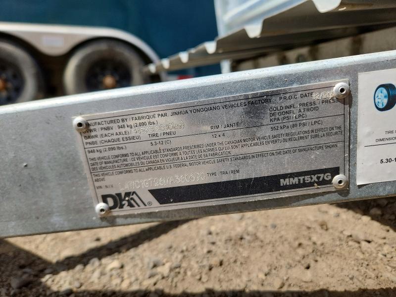 Продажа на аукционе авто 2026 Dk2 Utility Trailer, vin: L4WC1G726MA360690, номер лота: 51490096