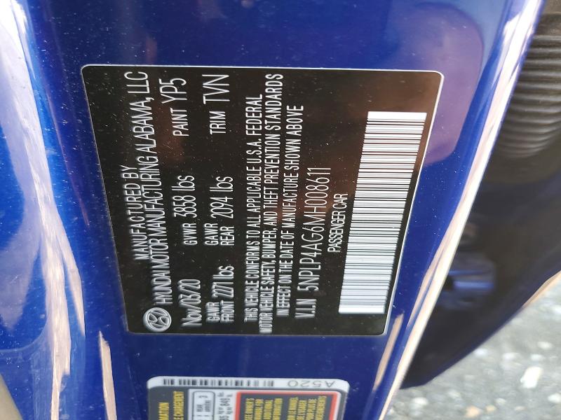 Продажа на аукционе авто 2021 Hyundai Elantra, vin: 5NPLP4AG6MH008611, номер лота: 52045966